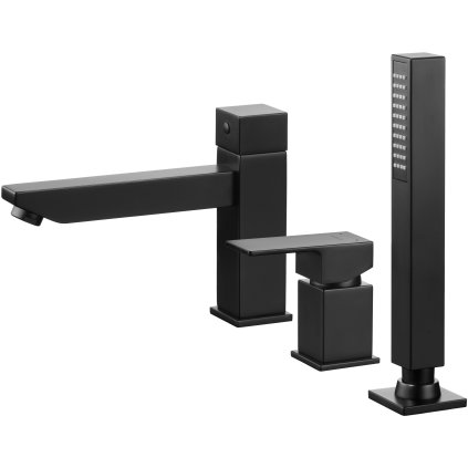 Deante Anemon, 3-otvorová vanová baterie, černá matná, DEA-BBZ_N13M