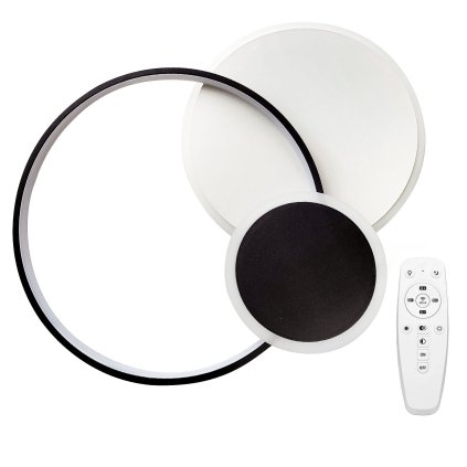 Toolight, LED stropní svítidlo + dálkové ovládání, APP1709-C, černá, OSW-04038