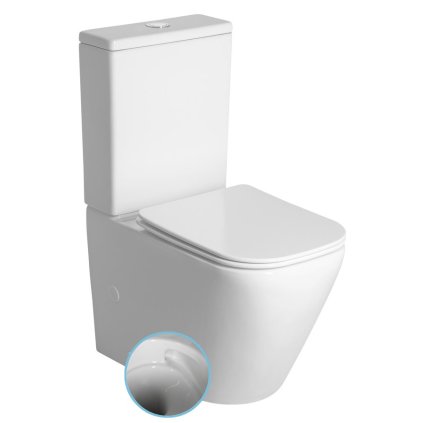 Sapho, IMALA kombi WC, Vortex Rimless, spodní/zadní odpad, bílá, PC107V