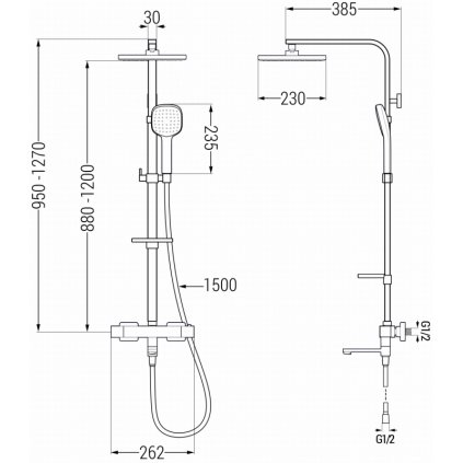 43249 mexen cq33 vanovo sprchovy set s termostatickou bateriou cube cierna 779103395 70