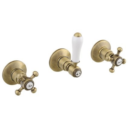 Reitano Rubinetteria, ANTEA podomítková sprchová baterie, 2 výstupy, bronz, SET305-106