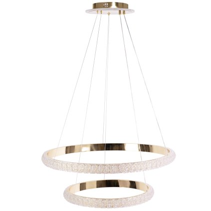 Toolight, LED závěsné osvětlení 63cm, 80W, G045-2CP, zlatá, OSW-06313