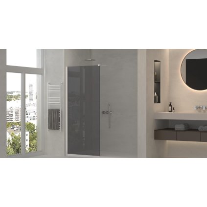 ErgaParisWalkInGreyGlass8mm WhiteProfile