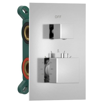 Sapho, Podomítková sprchová termostatická baterie, box, 3 výstupy, chrom, 1102-33