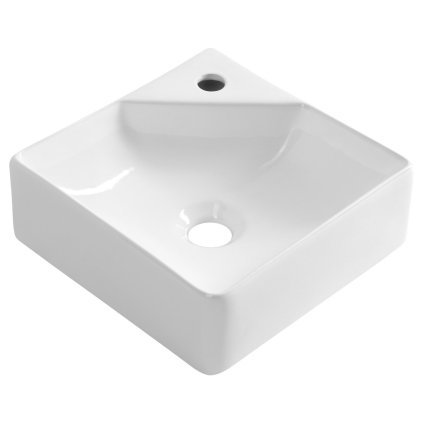 Aqualine, NEXA keramické umyvadlo rohové 30x30cm, bílá, NP436