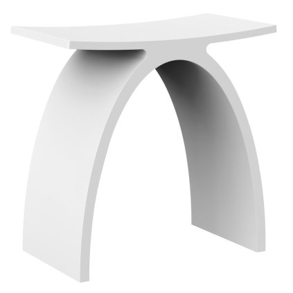 691133 sapho koral kupelnova stolicka 43x43x23 5cm solid surface biela mat wf434