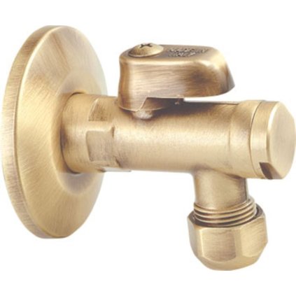 Reitano Rubinetteria, Rohový ventil s matkou, 1/2'x 3/8', bronz, 2020BRO