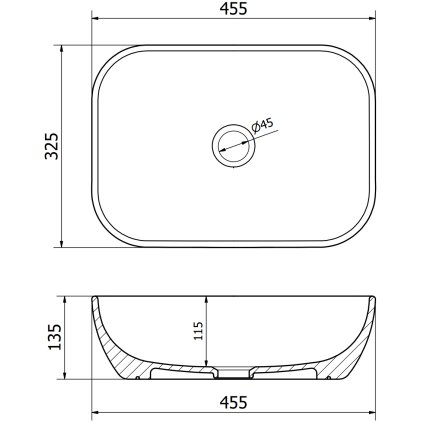 49627 mexen rita umyvadlo 45x32 cm cierna 21084585