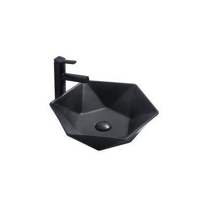 Mexen MERY umyvadlo, 48x41 cm, černá matná, 21984885