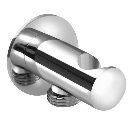 Sapho, Držák sprchy kulatý, pevný, s vyústěním, chrom, SG203