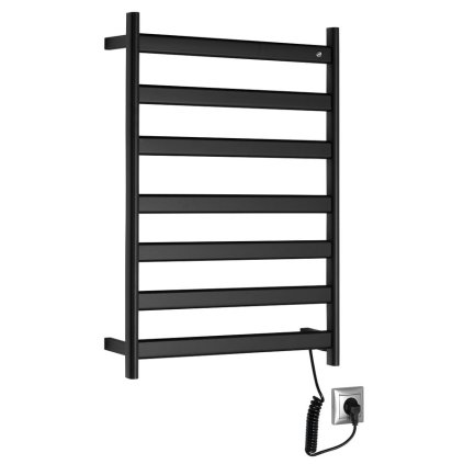 Sapho, ELIAS elektrický sušák ručníků 490x730x110mm, 105W, černá matná, EB550