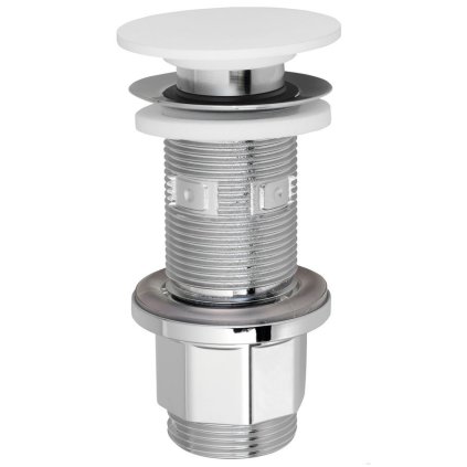 Sapho, IMPALA umyvadlová výpusť 5/4", click-clack, zátka Rockstone, bílá mat, WA03451