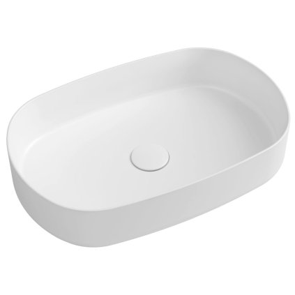 Sapho, INFINITY OVAL keramické umyvadlo na desku, 55x36 cm, bílá, 10NF65055