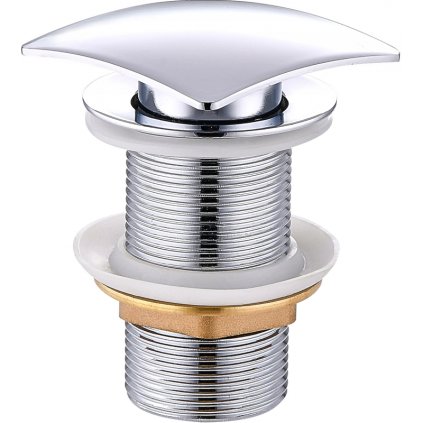 Mexen uzavíratelná umyvadlová výpusť hranatá, ClickClack, bez přepadu, Chromová, 79916-00