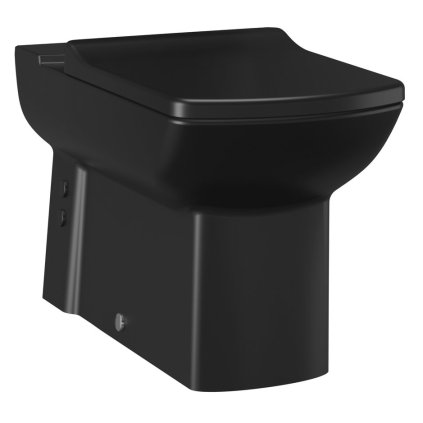 Sapho, LARA WC mísa pro kombi, spodní/zadní odpad, černá mat, LR360-11SM00E-0000