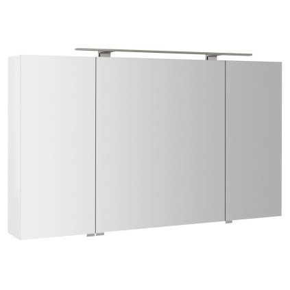 Sapho, MIRRÓ galerka s LED osvětlením, 120x70x16cm, 3x dvířka, bílá, MC121-0030