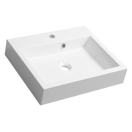 Sapho, ORINOKO umyvadlo 50x42cm, litý mramor, bílá, OR050