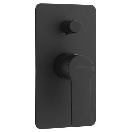 Sapho, PAX podomítková sprchová baterie, 2 výstupy, černá matná, XA42/15