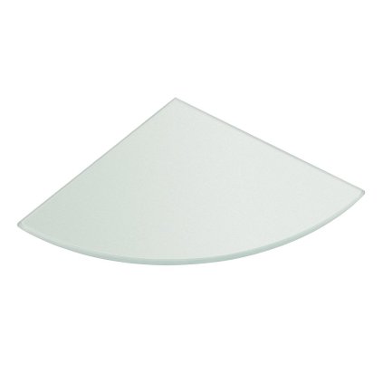 Sapho, Police rohová, čtvrtkruhová 200x200x8mm, mléčné sklo, 22487