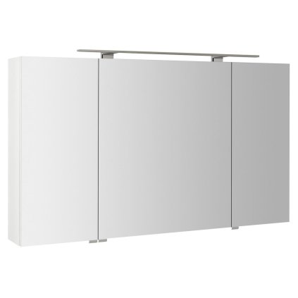 Sapho, RIWA galerka s LED osvětlením, 121x70x17cm, 3x dvířka, bílá lesk, RIW120-0030