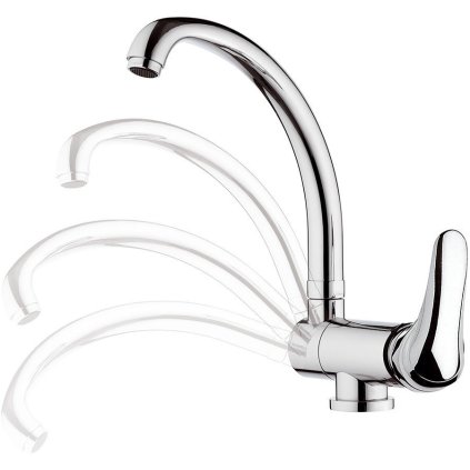 Sapho, SALY stojánková dřezová baterie sklopná pod okno, chrom, SA060