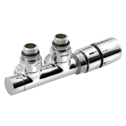Sapho, TWIN připojovací sada ventilů termostatická pro středové připojení 50mm, chrom, CP3010S