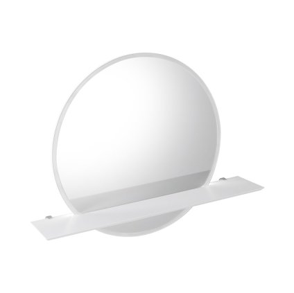 Sapho, VISO LED podsvícené kulaté zrcadlo průměr 60cm s policí, bílá mat, VS060-01