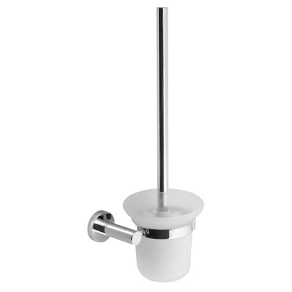 Sapho, X-ROUND WC kartáč nástěnný, mléčné sklo, chrom, XR323