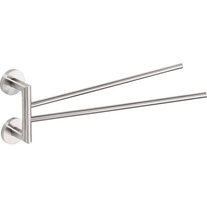 Sapho, X-STEEL otočný držák na ručníky dvojitý 420mm, broušená nerez, XS405