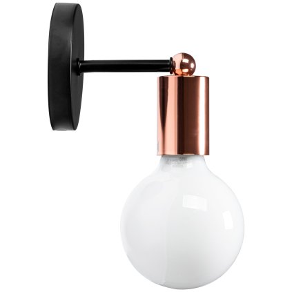 Toolight - kovová nástěnná lampa E27 60W 392205, růžové-zlato, OSW-04019
