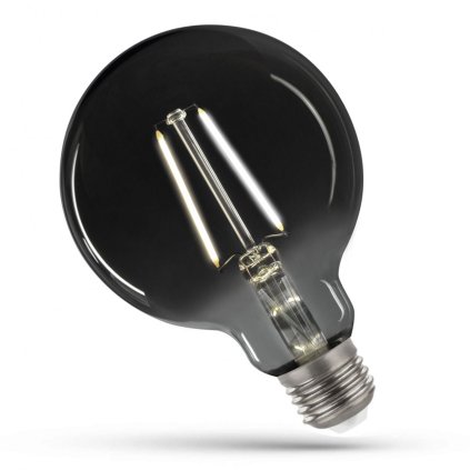 Toolight - LED žárovka neutrální bílá E27 230V 4,5W, kouřové sklo, OSW-01128
