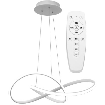 Toolight - Ring, LED závěsné svítidlo + dálkové ovládání APP396-CP, bílá, OSW-06912