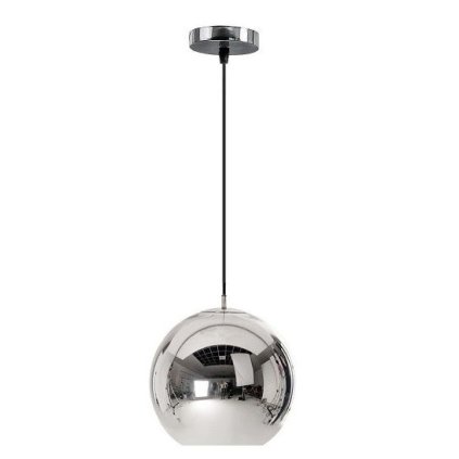 Toolight - Závěsná lampa koule 20cm LE03-1, chromová, OSW-00705