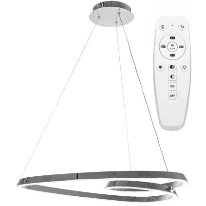 Toolight, Moderní LED stropní svítidlo + dálkové ovládání APP7798-cp, chrom, OSW-05503