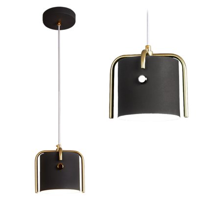 Toolight, Stropní svítidlo APP934-1CP Elegent Black, černá-zlatá, OSW-03233