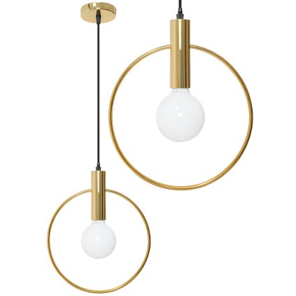 Toolight, Stropní svítidlo závěsné - kruh zlatý APP485-1CP, zlatá, OSW-00909