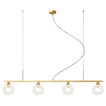 Toolight, Závěsná lampa Zlaté skleněné koule 4ks APP675-4CP, OSW-06200