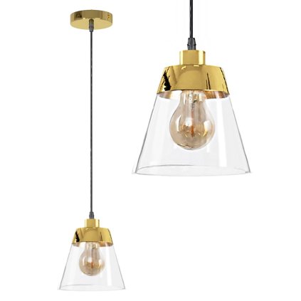 Toolight - Stropní svítidlo E27 60W APP895-1CP, zlatá, OSW-07022