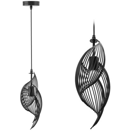 Toolight - Stropní svítidlo 1xE27 60W APP977-1CP, černá, OSW-06989