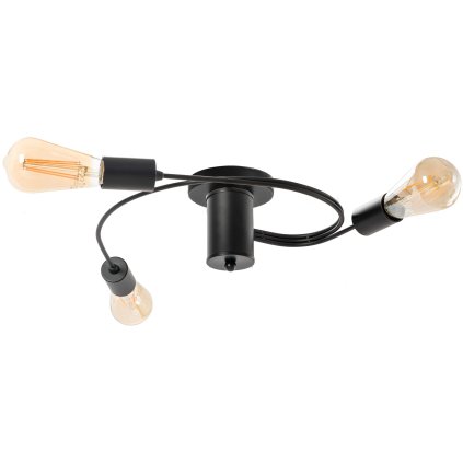 Toolight - Stropní svítidlo 3xE27 60W APP742-3C, černá, OSW-01107