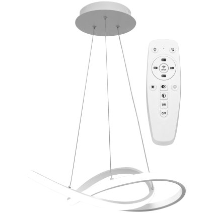 Toolight - LED stropní svítidlo + dálkový ovladač APP392-CP, bílá, OSW-06908