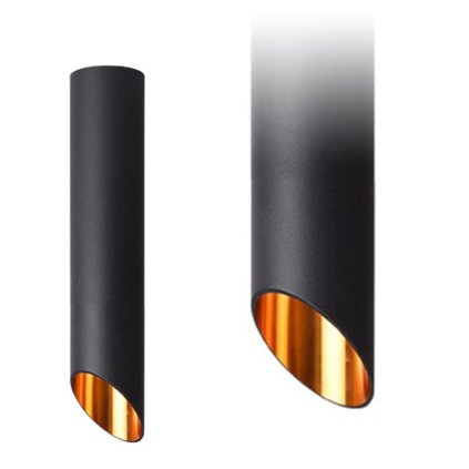 Toolight - Designová závěsná lampa DIAMENT 392197, černá-zlatá, OSW-03691