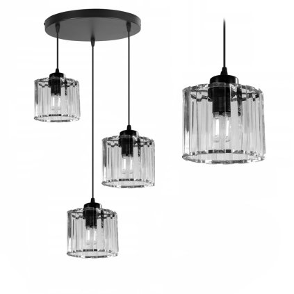 Toolight - ELEGANCE LAMPA SUFITOWA APP210-3CPR KRYSZTAŁ SREBRNA, OSW-08552