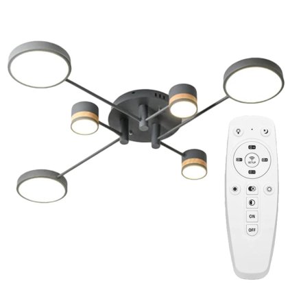 Toolight - LED stropní lampa 6-bodová APP210-3CPR, šedá-hnědá, OSW-08471