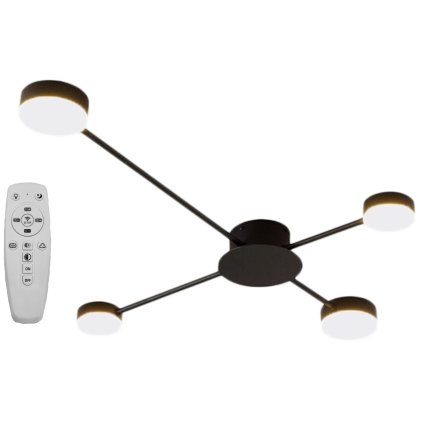 Toolight - LED stropní svítidlo 4-ramenné APP210-3CPR, černá, OSW-08460