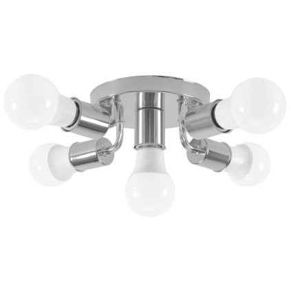 Toolight - Stropní kovová 6-ramenná lampa 6xE27 60W APP709-6C, chromová, OSW-05206