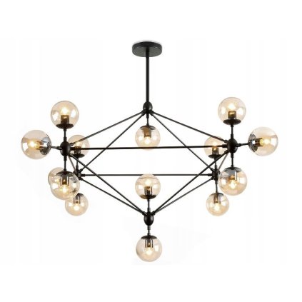 Toolight - Industriální stropní svítidlo 15xE27 APP265-15C, černá, OSW-00880