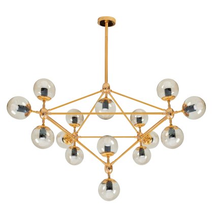 Toolight - Stropní závěsné svítidlo 15xE27 APP267-15C, zlatá, OSW-00647