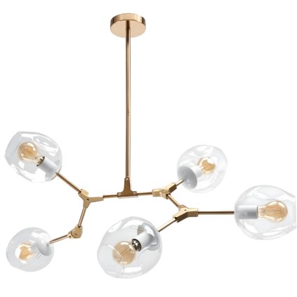 Toolight - Závěsná lampa 5xE27 APP506-5C, zlatá, OSW-08555