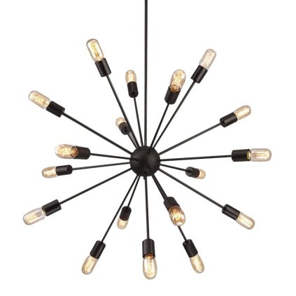 Toolight - Závěsné stropní svítidlo 18xE27 APP259-18C, černá, OSW-00644